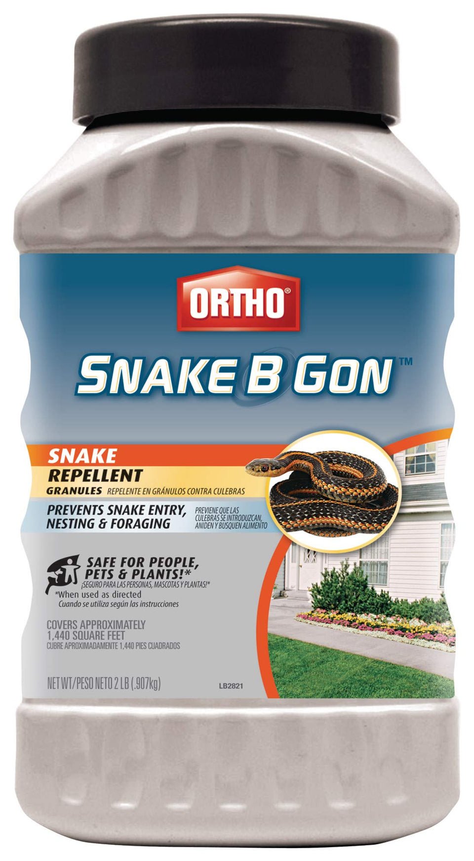 Ortho Snake B Gon granules pack deters snakes in yards and gardens for safer outdoor spaces.