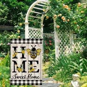 ORTIGIA Buffalo plaid Magnolia flag; vivid colors read from both sides for porch or yard.