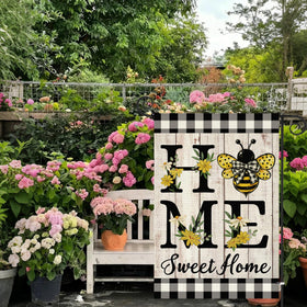 ORTIGIA Double sided outdoor flag; easy to see from every angle in your garden.