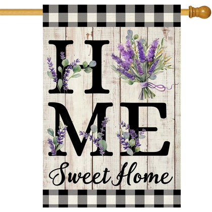 ORTIGIA lavender floral flag sleeve-top display adds seasonal charm for outdoor spaces