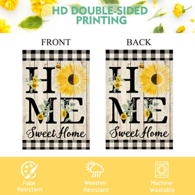 ORTIGIA outdoor front-yard flag with rustic sunflower design