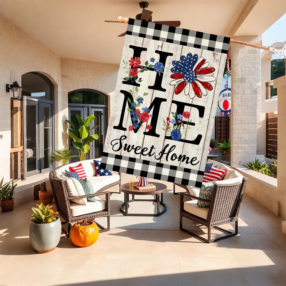 ORTIGIA weather-resistant patriotic flag stays vibrant in sun and rain.