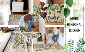 ORTIGIA Welcome Outdoor Doormat size 17x36 inches fits most doors