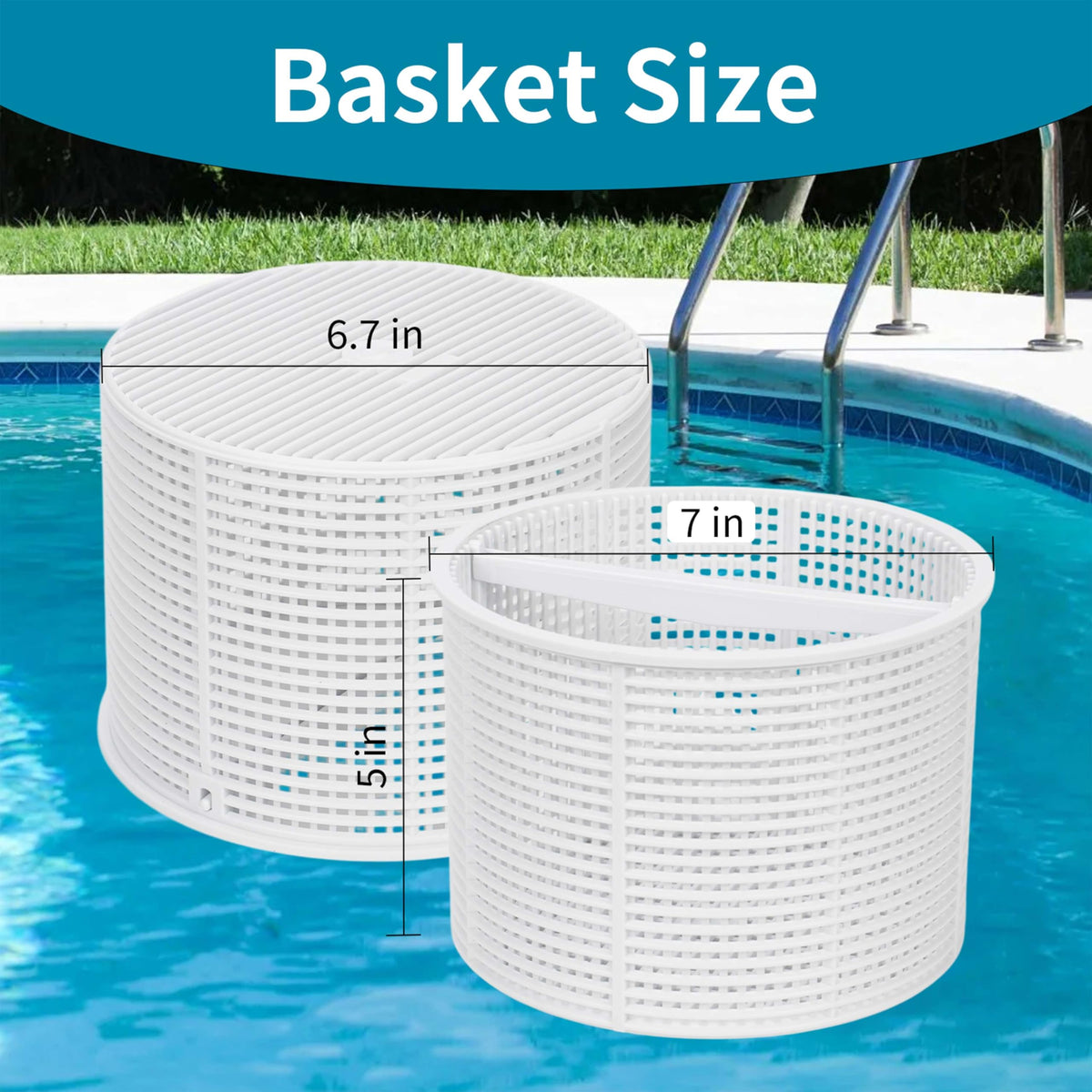 ORTVS heavy-duty ABS basket material for long-lasting pool use.