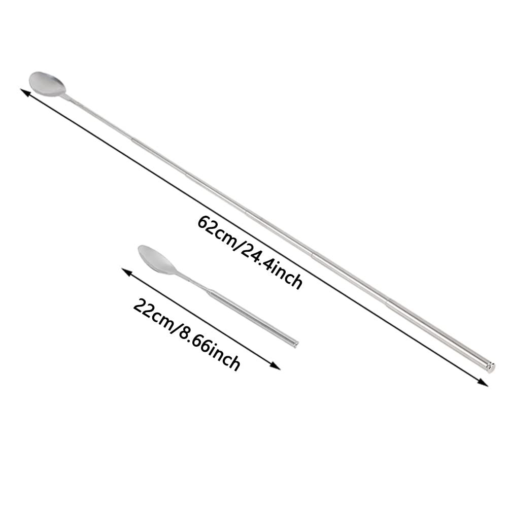 ORULA stainless steel extendable spoon close-up highlights durable finish