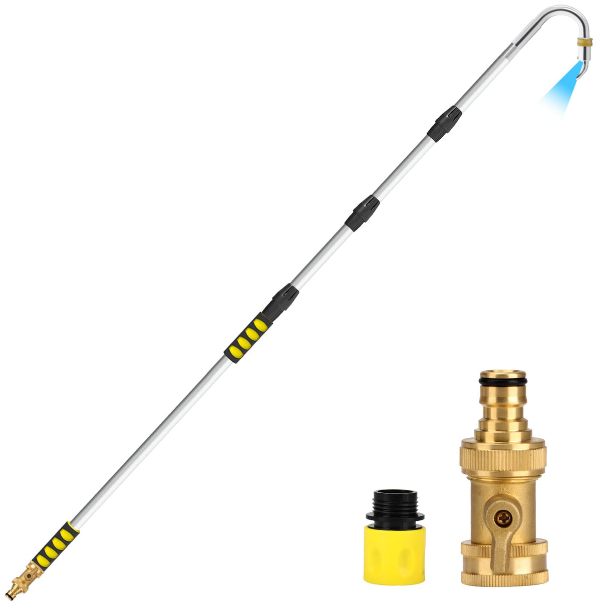 Orvella 20ft reach gutter cleaning tool with extendable shaft for ground-based gutters