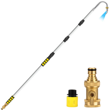 Orvella 20ft reach gutter cleaning tool with extendable shaft for ground-based gutters