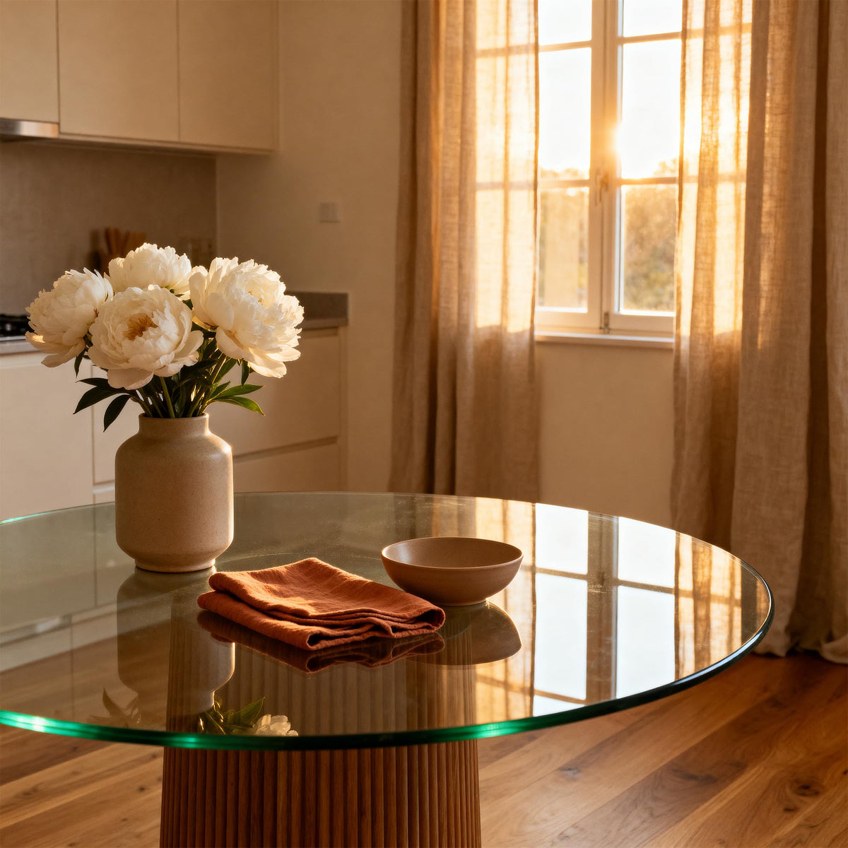 Orviana scratch and heat resistant glass top ready for daily use
