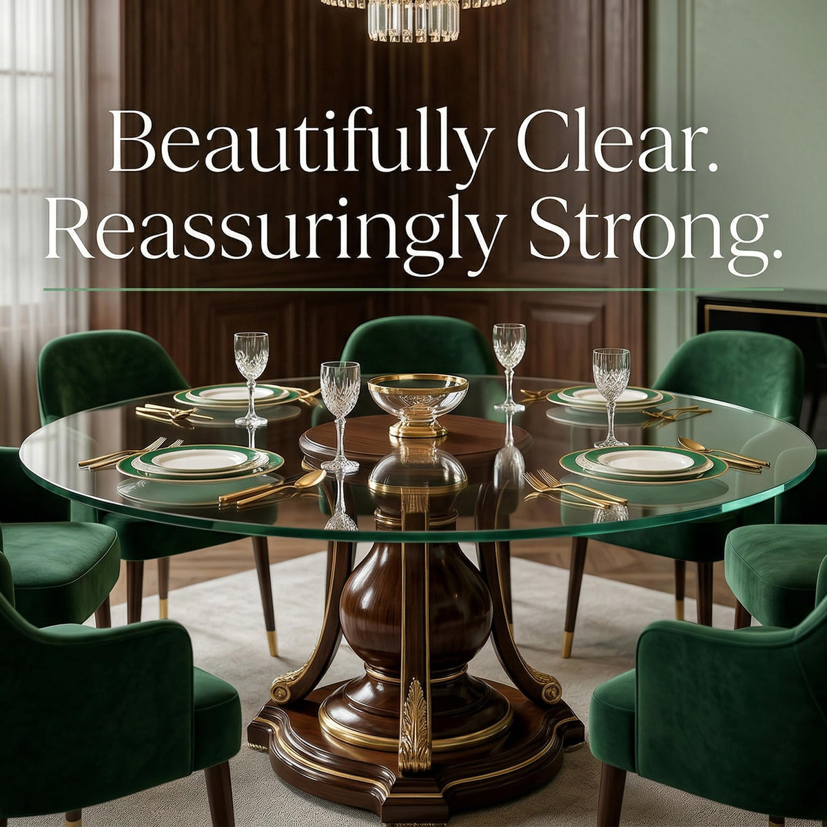 ORVIANA versatile 42-inch top suitable for coffee or end tables.