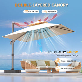 ORYNTREX tilt with 6 gears allows adjustable angle for sun protection.