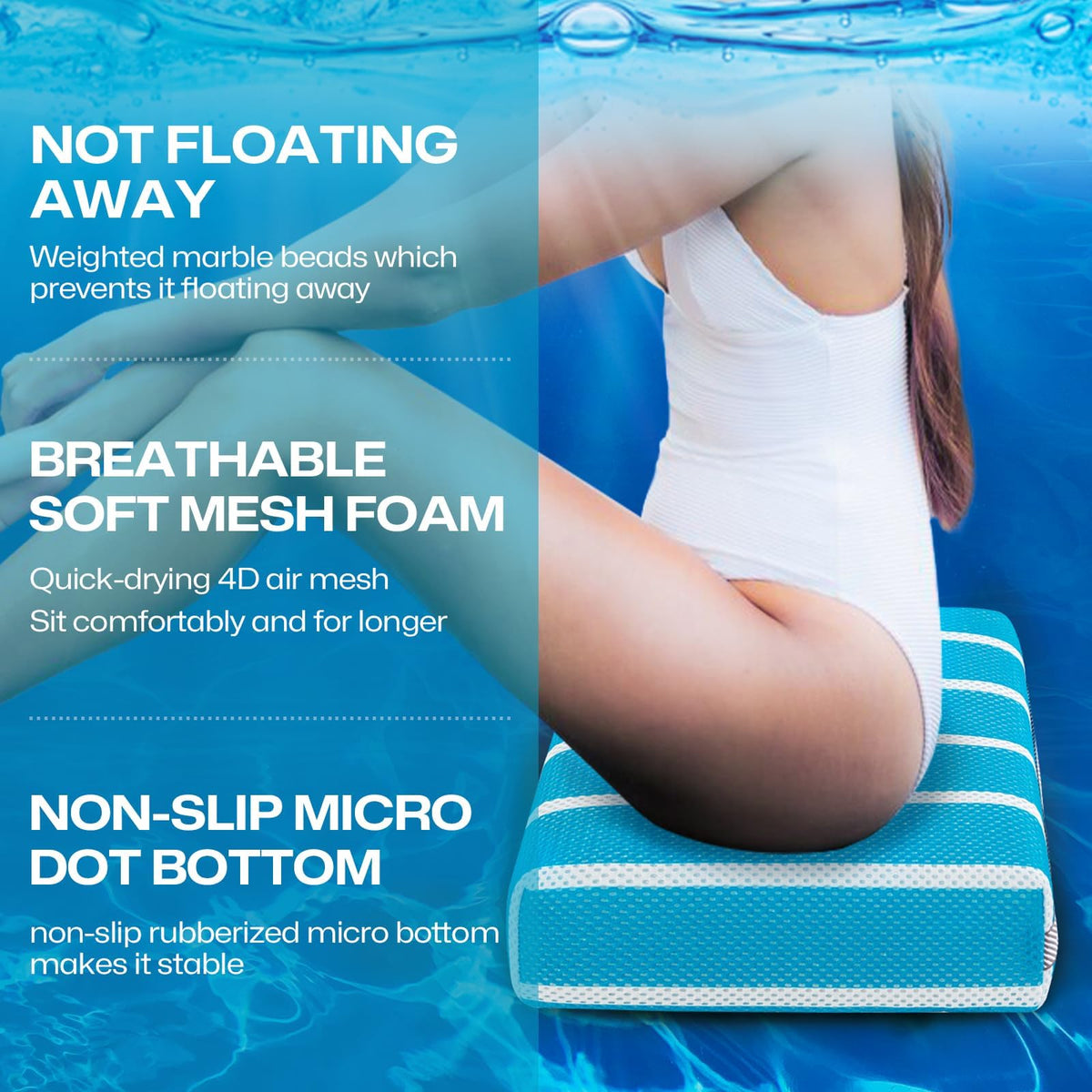 OS OMYSTYLE blue booster seat side view highlights secure non-slip base