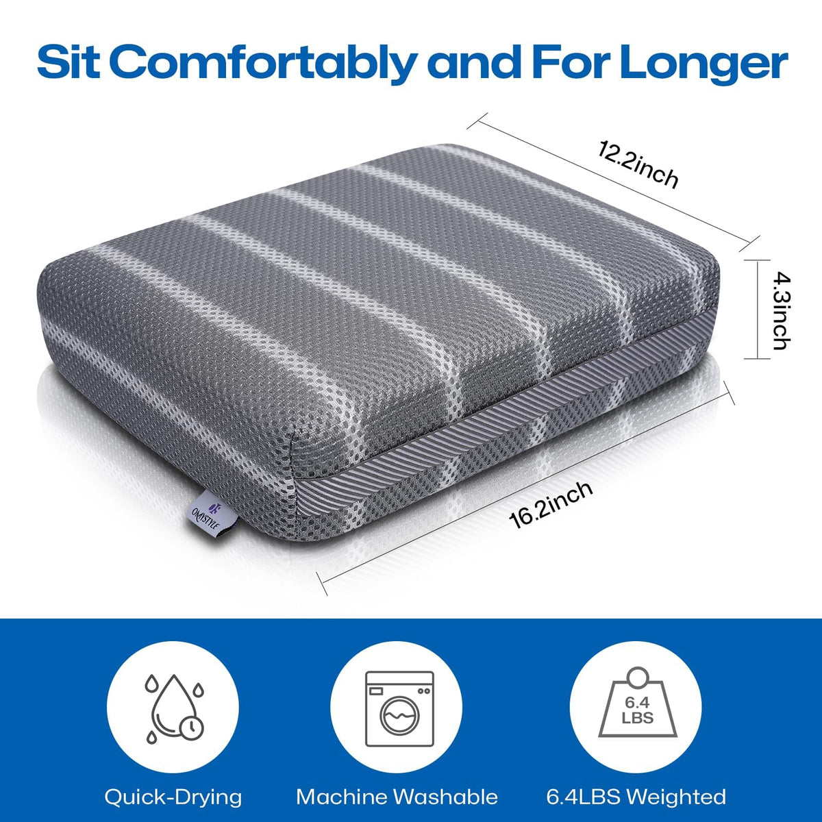 OS OMYSTYLE hot tub pillow with non-slip micro dot bottom keeps position stable