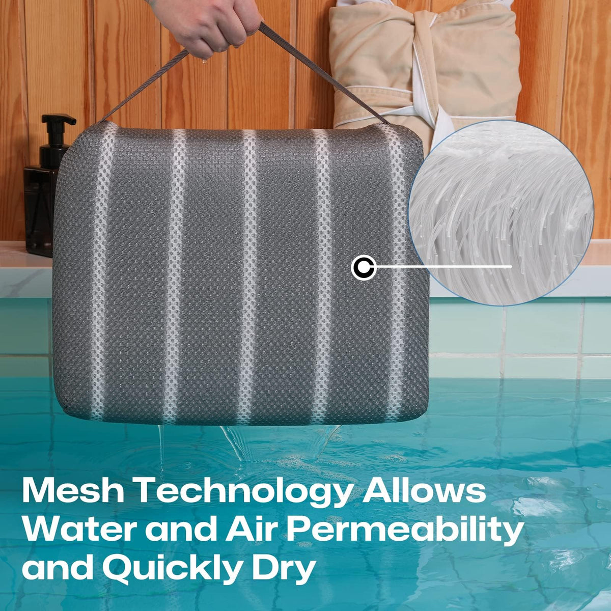 OS OMYSTYLE portable handle design simplifies carrying the cushion anywhere