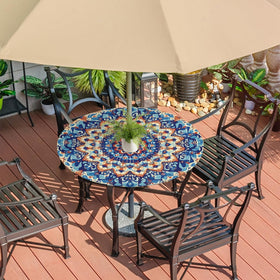 OSAM SPACE easy-clean tablecloth ideal for patio and garden gatherings