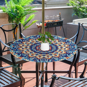 OSAM SPACE round tablecloth with invisible zipper, easy to install