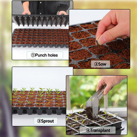 Oscorna 72-cell seedling tray with drainage promotes better germination.