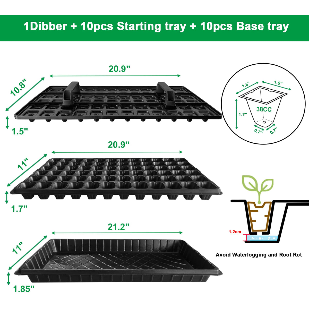 Oscorna base tray supports moisture and nutrients for healthy seedlings.