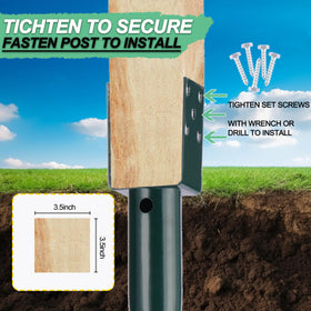 Oscorna post stake securing mailbox, deck, or sign with reliable support.