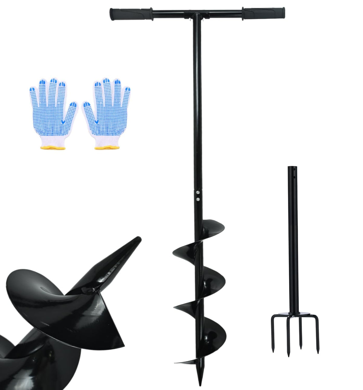 Oscorna two-in-one hand auger post-hole digger in action saves time.