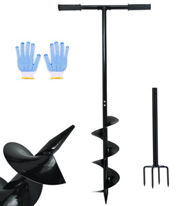 Oscorna two-in-one hand auger post-hole digger in action saves time.