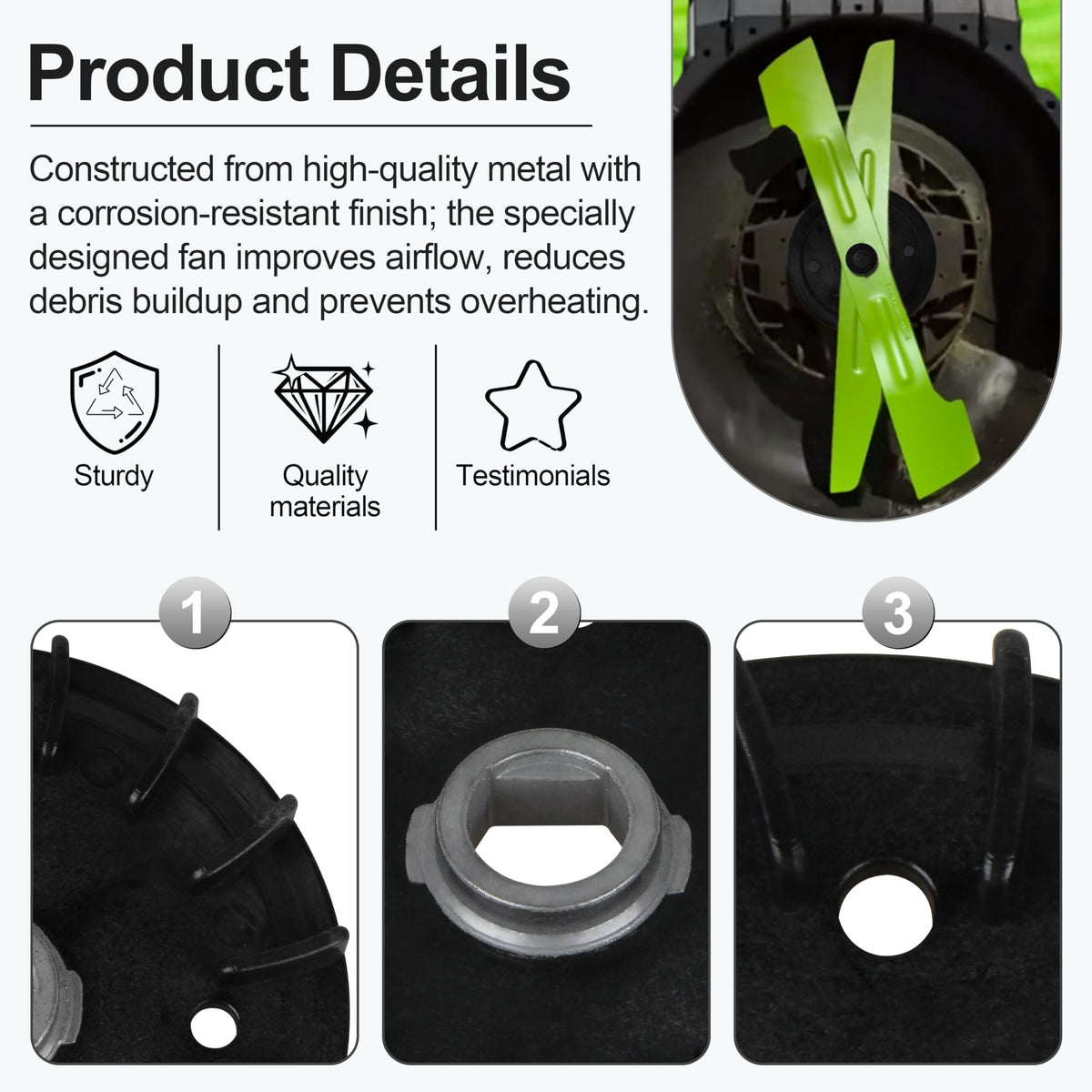 OSENCLO universal hex lock nuts 5650705002 stabilize blade mounting