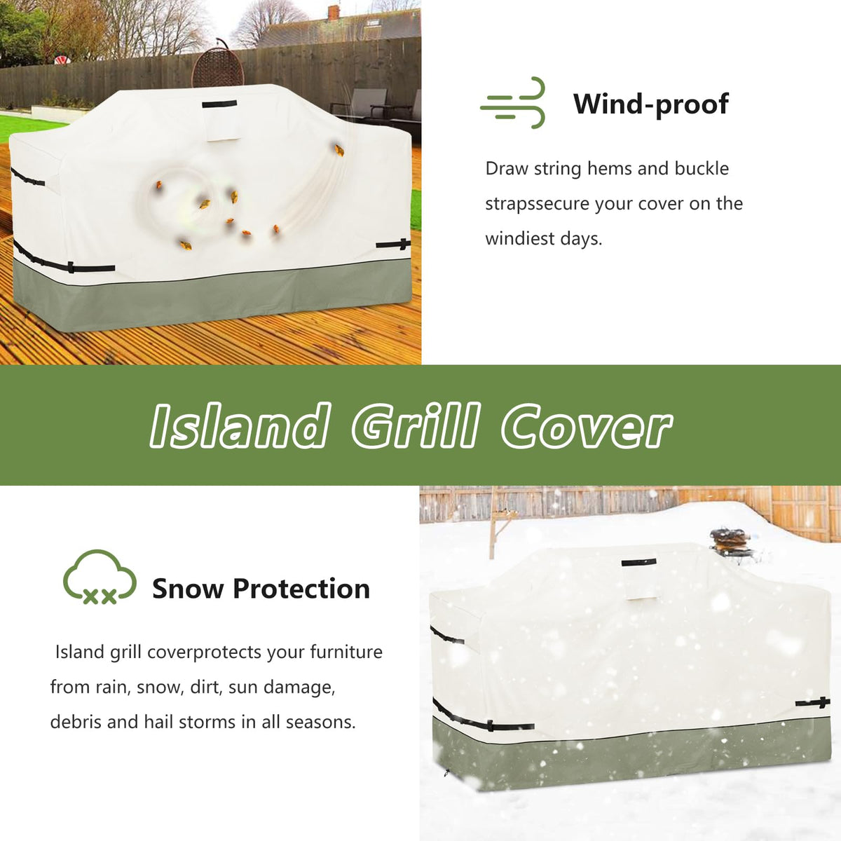 Osileyo fabric closeup reveals durable beige-grayish green waterproof surface