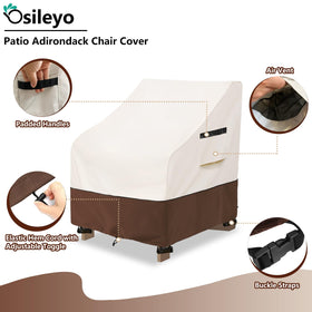 Osileyo chair cover with side handles for easy on-off and quick setup.