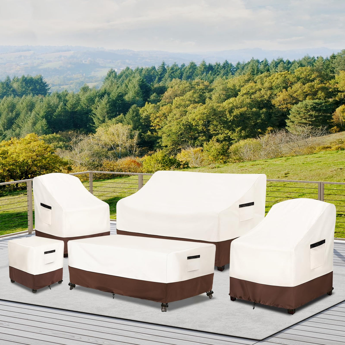 Osiglio patio sofa covers 66-inch wide fit covers 2-seat loveseats confidently