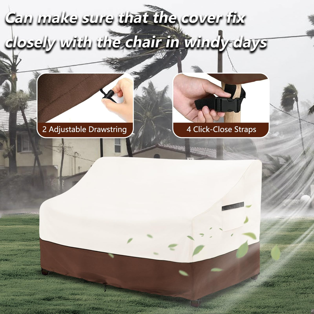Osileyo patio sofa covers storage bag included for easy packing