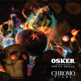 OSKER color changing packets create vibrant flame colors for gatherings.