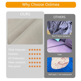 Oslimea back-and-seat covers tan complete set for outdoor cushions