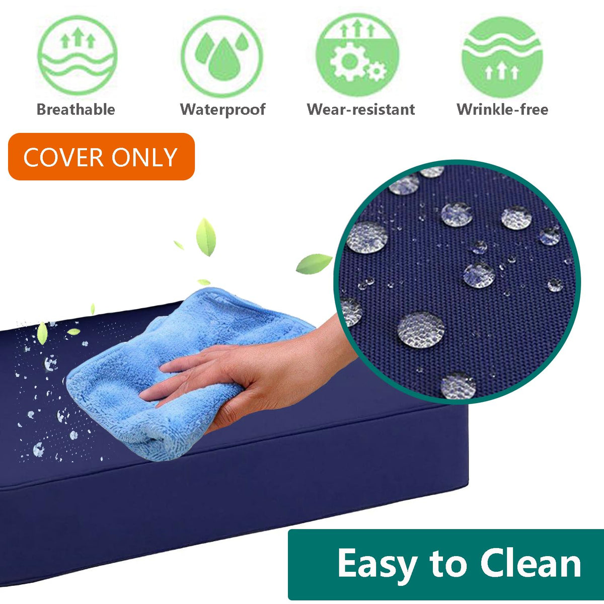 Oslimea durable fade-resistant fabric in blue for outdoor use