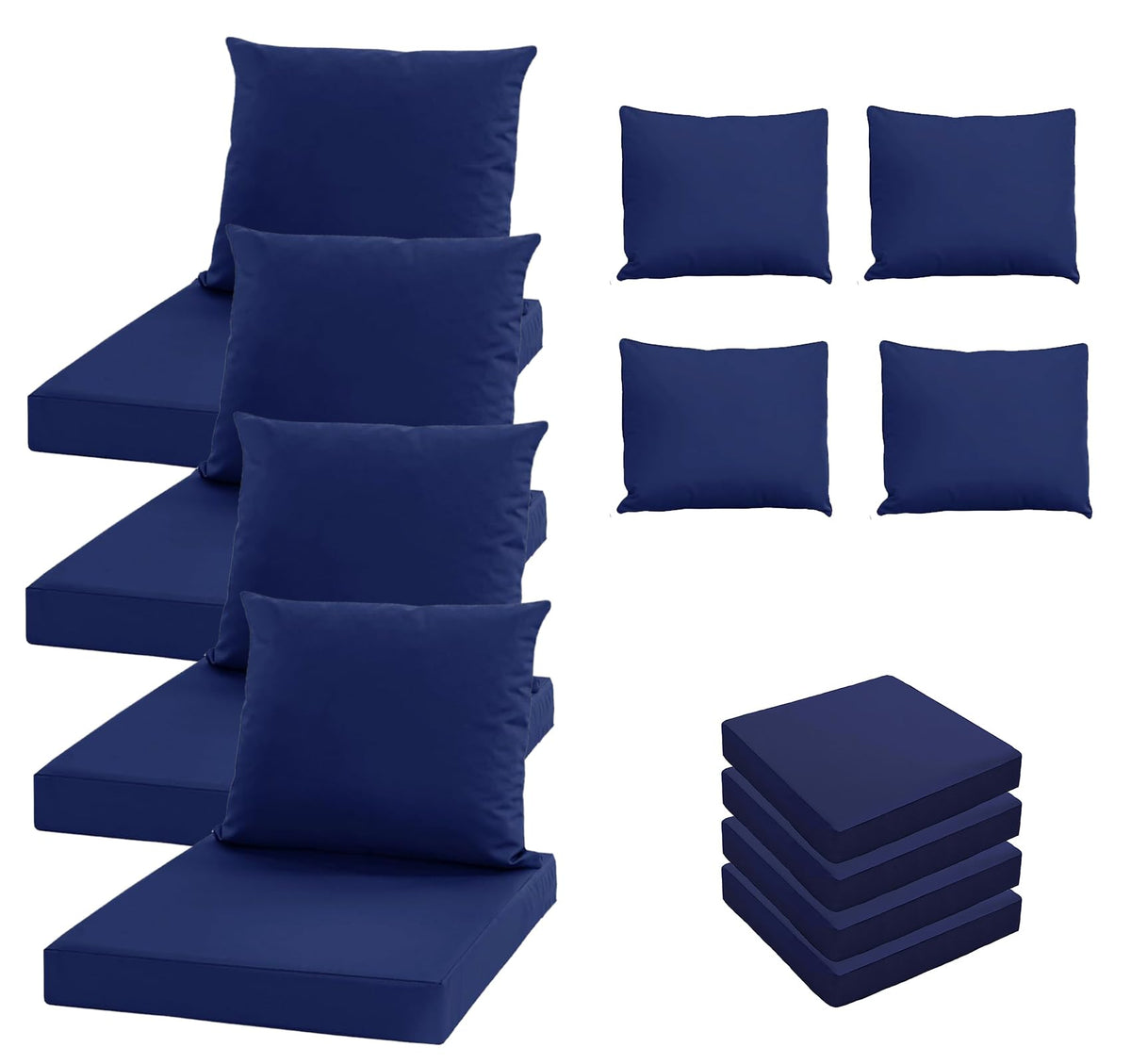 Oslimea back cushion cover 24x20 blue, weatherproof and durable