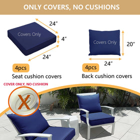 Oslimea seat cushion cover 24x24-4 blue, protects cushions from moisture
