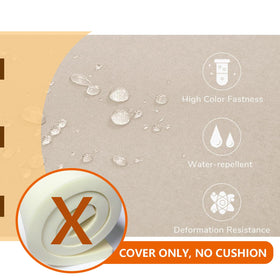 Oslimea waterproof back cushion cover tan keeps cushions dry during damp weather