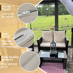 Oslimea waterproof seat cushion cover tan guards cushions from rain and spills