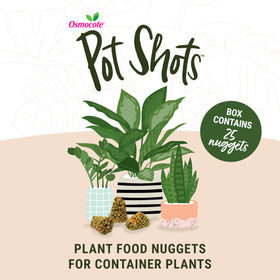 Osmocote PotShots nuggets placed in soil for slow release nutrition