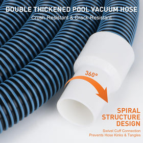 OSMOFUZE 27 ft hose length provides extended reach for larger pools