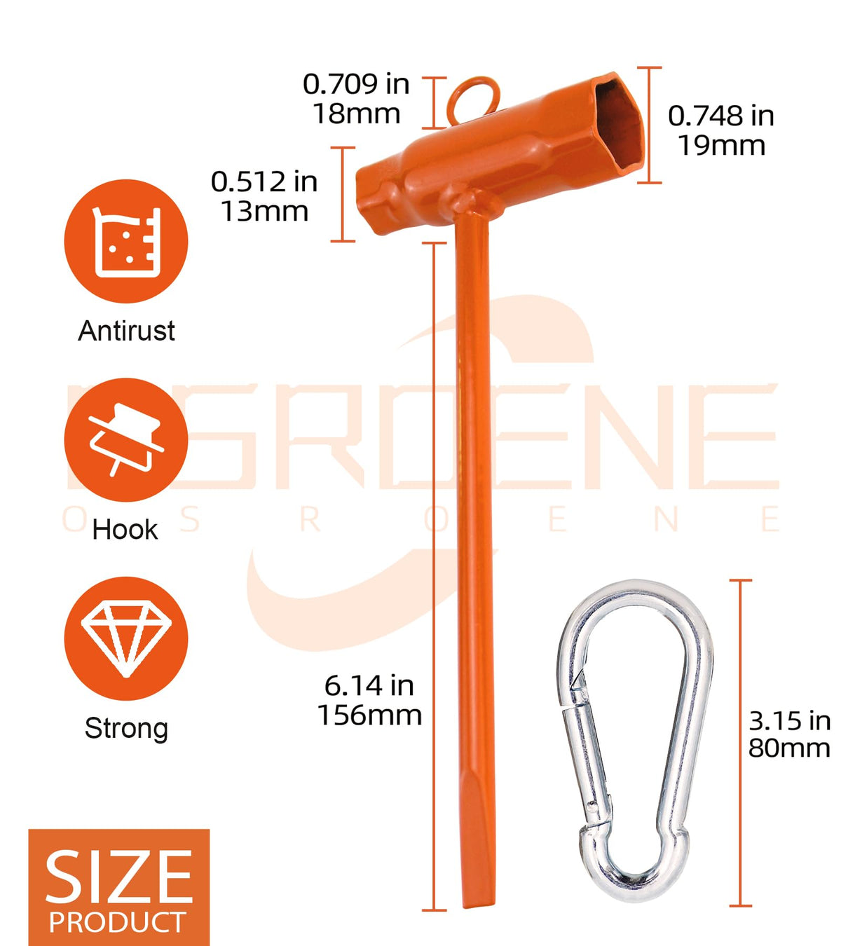 T-wrench offers 13mm and 19mm sizes for compatible brands