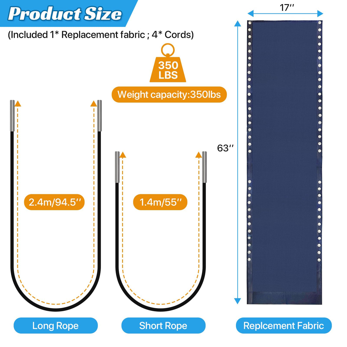 Ostlttyn bungee cord kit four cords ensures even tension for outdoor recliners.