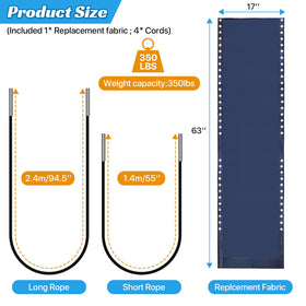 Ostlttyn bungee cord kit four cords ensures even tension for outdoor recliners.