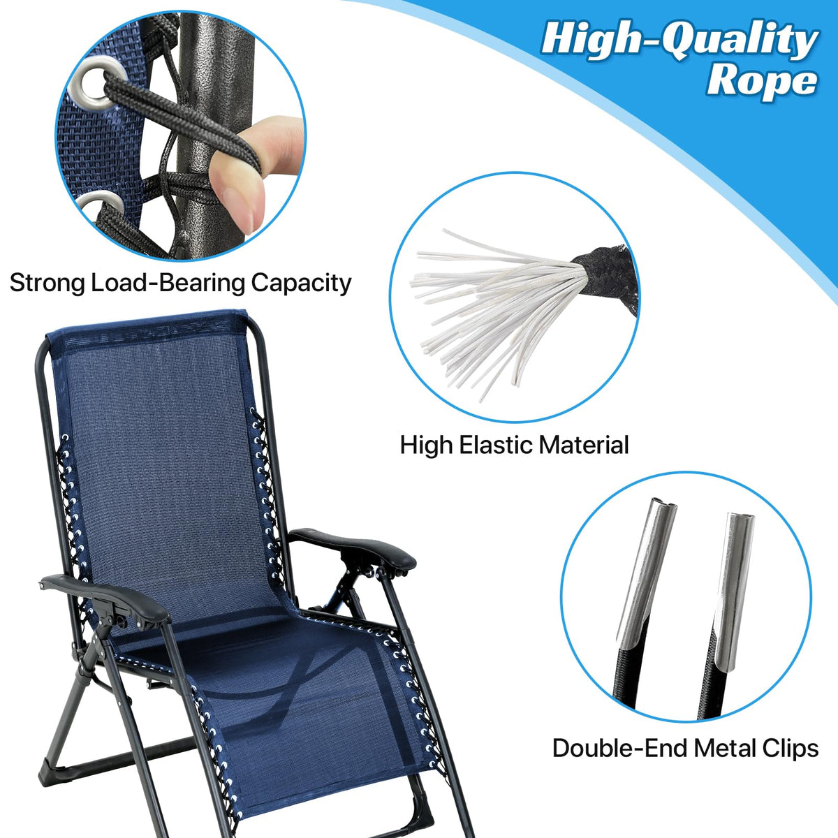 Ostlttyn breathable textilene fabric stays cool and comfortable outside.
