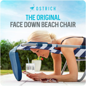 Ostrich 3N1 footrest extended for leg elevation outdoors
