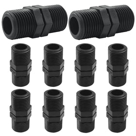 OSVJE double-male pipe thread head riser for 1/2 inch systems extending sprinkler reach.
