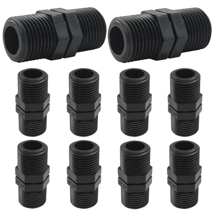 OSVJE double-male pipe thread head riser for 1/2 inch systems extending sprinkler reach.