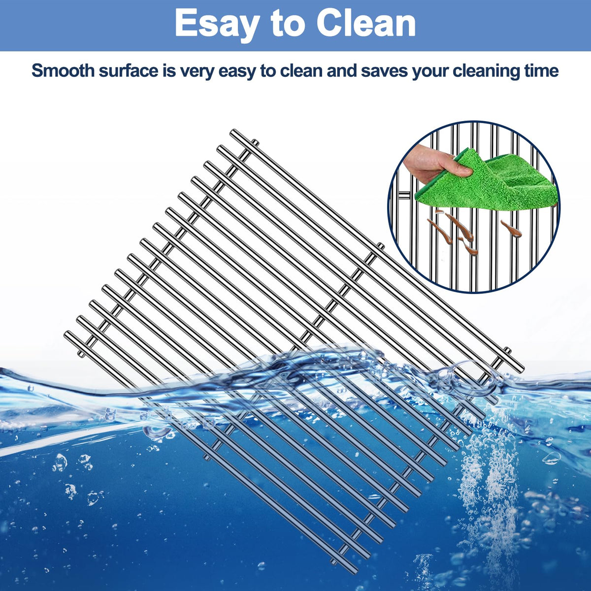 OTAMECE 17-5x11-9 inch grate close-up for precise fit