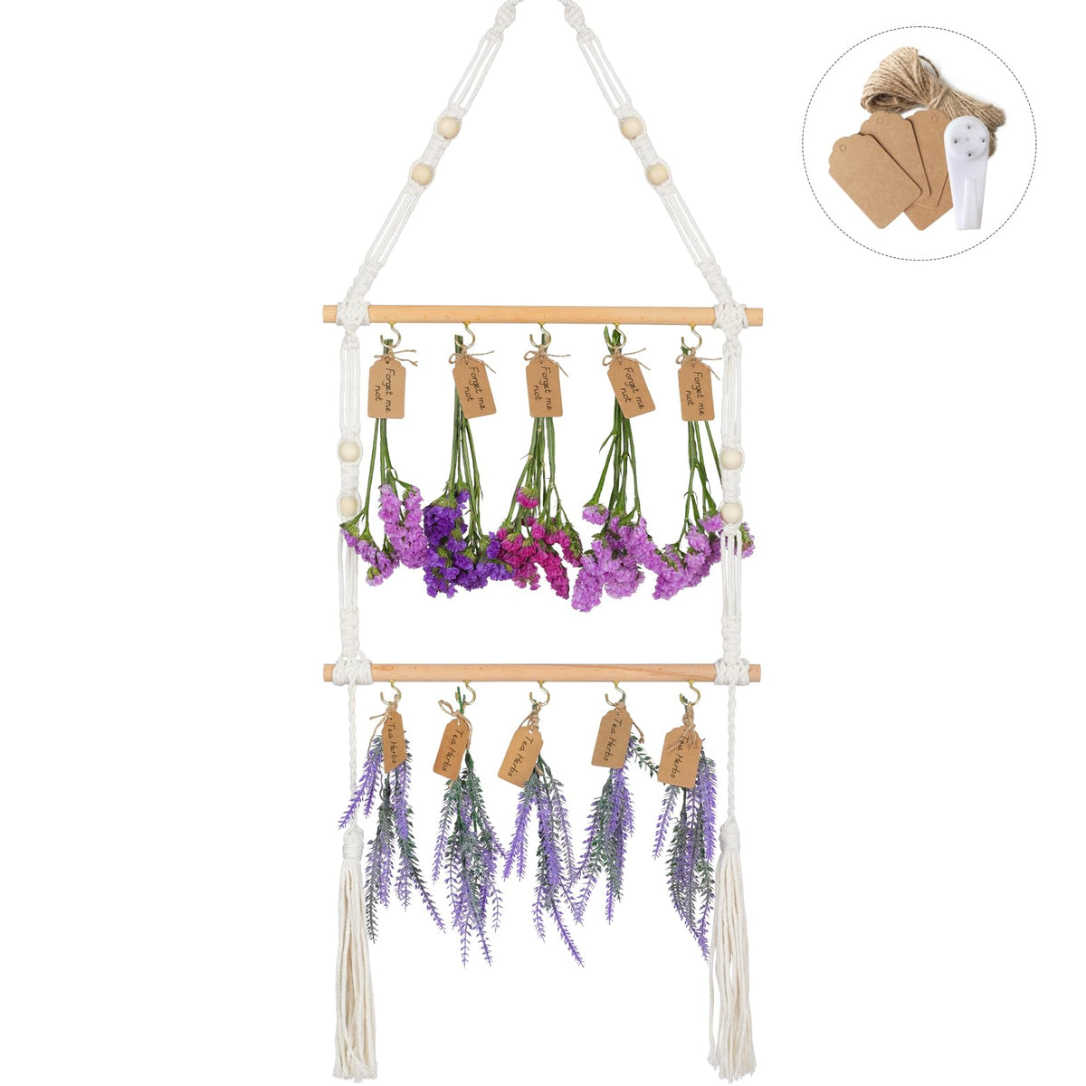 OtGalk complete drying kit with tags, twine, and stylish rack for gifting.