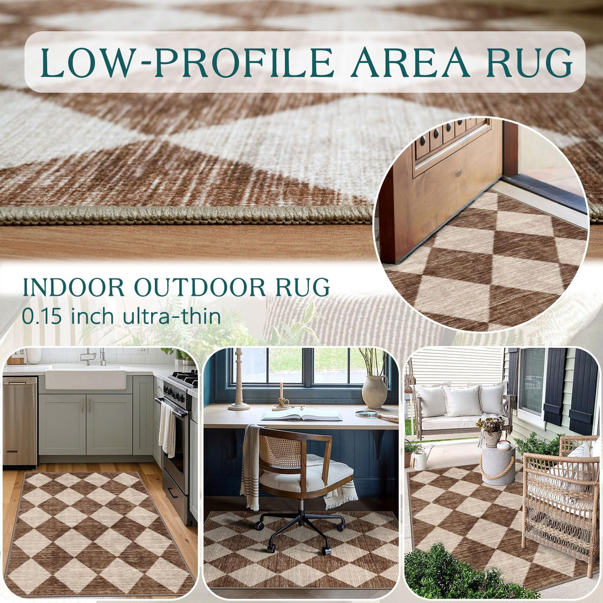 Othilic flat-weave chenille surface resists dust and debris