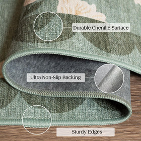 Othilic floral front door mat layered design elevates porch decor.