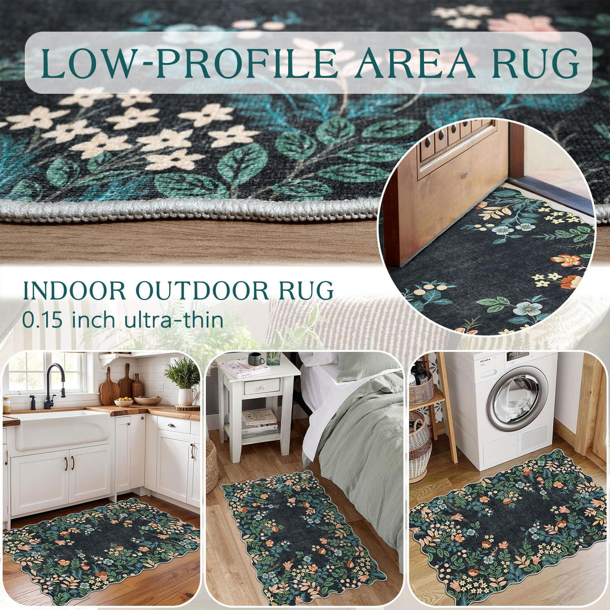 Othilic front door mat machine washable for easy cleaning